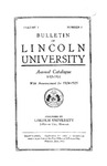 Bulletin of Lincoln University: Annual Catalog 1923-1924 With Announcement For 1924-1925 by Lincoln University, Jefferson City Missouri