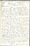 Richard Baxter Foster Letter to his wife September 29 1865
