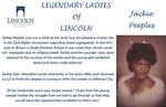 Legendary Ladies of Lincoln: Jackie Peeples by Mark Schleer and Ithaca Bryant